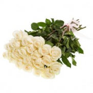 21 белая роза 60 см